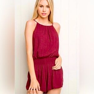 Romper Brandy Melville Burgundy Shorts One Size Taylor Swift Era’s Tour Red
